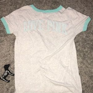 PINK by Victoria’s Secrete mint and grey t-shirt